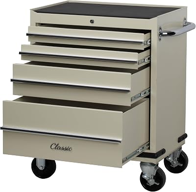 Hilka CL4DT 4 Drawer Classic Trolley 26" Tool Chest Ball Bearing Slides Lockable