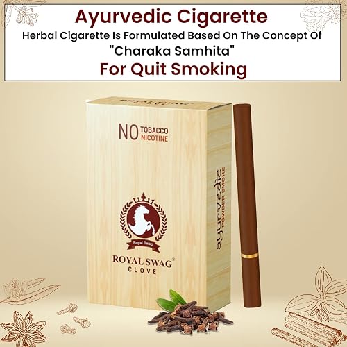 Royal Swag Ayurvedic Herbal Nicotine Free Cigarettes(100% Tobacco-Free 100%  Nicotine-Free) Clove (Pack of 20) in Kenya