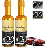 2PCS Catalytic Converter Cleaner Kit,Auto Parts Engine Cleaner,Exhaust System Pipe Carbon Removal Cleaner Treatment Additive Oil,Fuel System Treatment Oil for Gas and Diesel Car