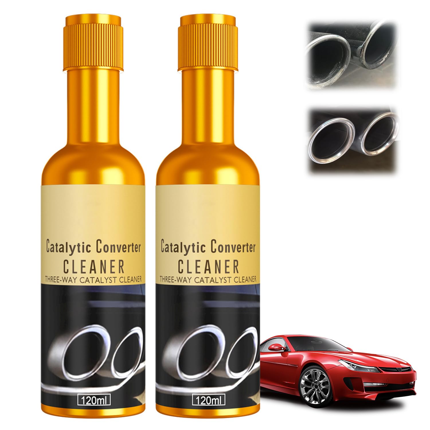 Photo 1 of **(ONLY ONE***

2PCS Catalytic Converter Cleaner Kit,Auto Parts Engine Cleaner,Exhaust System Pipe Carbon Removal Cleaner Treatment Additive Oil,Fuel System Treatment Oil for Gas and Diesel Car
