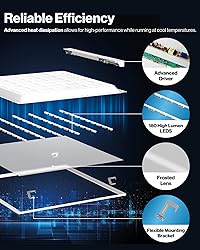 Sunco 2 Pack 2x2 LED Flat Panel Light, Selectable