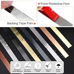HARFINGTON 9.8ft x 0.39" Wall Trim Peel and Stick