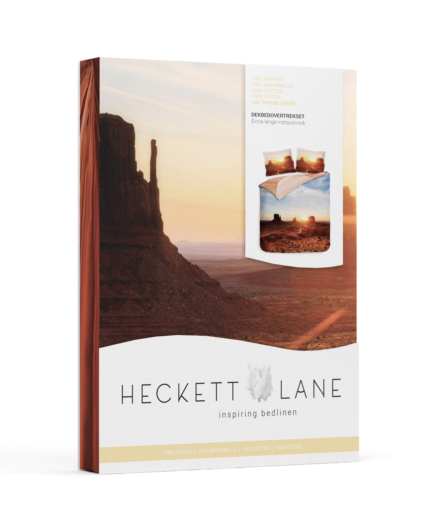 Heckett Lane Etu 135 Duvet Cover, 100% Cotton, Brown, 135 x 200 Cm, 1.0 Pieces