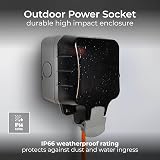 BG Electrical Outdoor Single Switched Power Socket Weatherproof 13A IP66 view 2