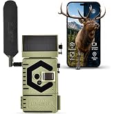 Covert Interceptor Cellular Solar Trail Cameras with Night Vision Motion Activated Waterproof 32mp, 2k Video &amp; 2" Screen Quality Hunting Gear Ideal for Deer Hunting Gifts 0.4s Trigger 90ft Flash Range