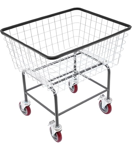 Amazon.com: CHAMINUSA Laundry Cart Chrome Coated with Double Pole