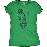 Womens Leprechaun Middle Finger T Shirt Funny St Patrick's Day Graphic Novelty Tee