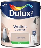 Dulux Silk Emulsion Paint Walls Ceilings Soft Stone 2.5 Litres view 2