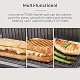 Tower Health Grill Panini Grill 750W Cerastone Coating Black Stainless T27038 view 3