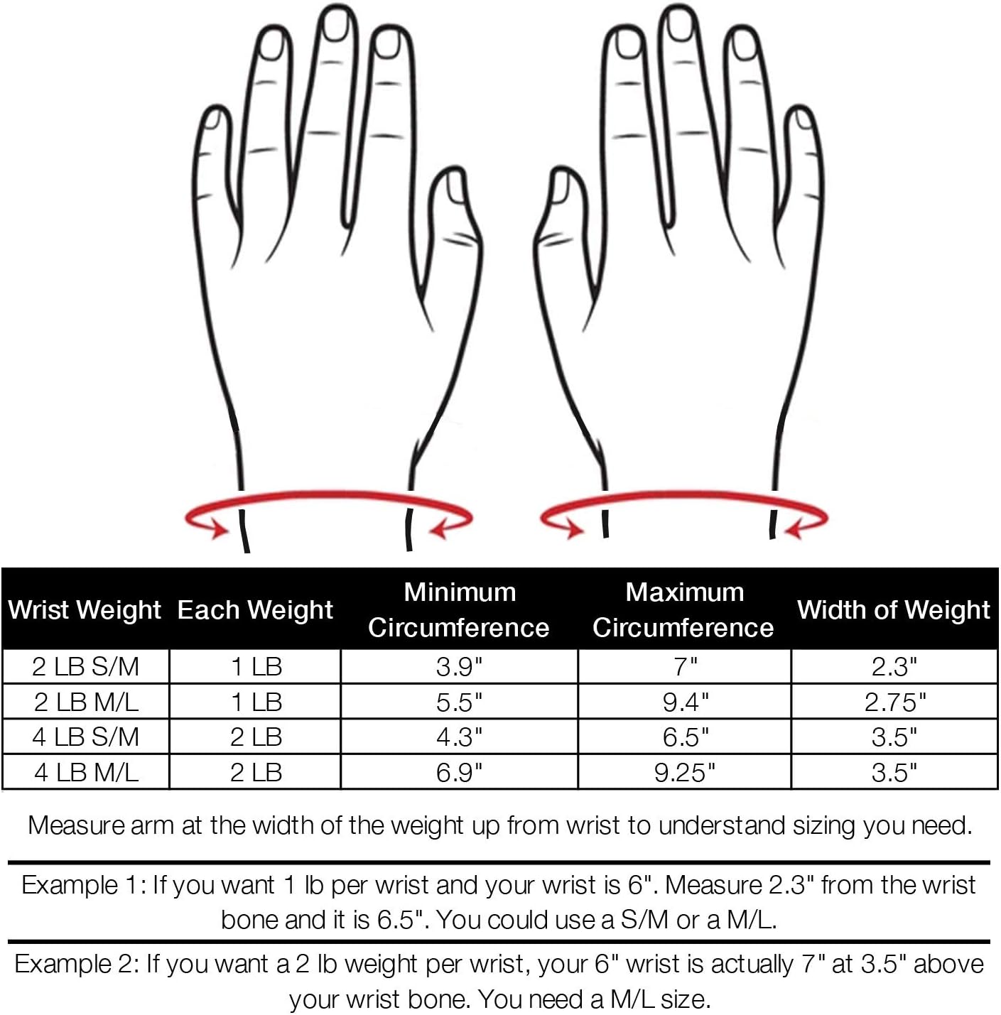 JFIT 2lb Pair Adjustable Wrist Weight (Medium/Large): Sports & Outdoors