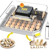 Incubators for Hatching Eggs Egg Incubator for Lab Home Farm with Automatic Egg Turning for Chicken, Ducks, Goose, Quail 48 Eggs