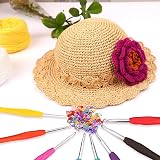YINVA 150Pcs Crochet Stitch Markers Multi-Color Locking Knitting Clips view 2