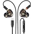 Vibes 202ML Wired Earbuds - HiFi in Ear Headphones - Noise-Isolating Ear Buds w/ Mic - Clear Sound, Deep Bass, Comfort-Fit Earphones - MMCX–Lightning for iPhone 5–14, Silver Plated Cord, Carrying Case
