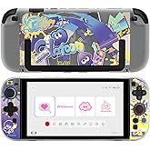 WISHAVEN Protective Case Compatible with Switch 2 (2025), Hard PC Shockproof Anti-Scratch Protective Shell for Switch 2, Separable Protective Cover for Controller - Squid & Octopus