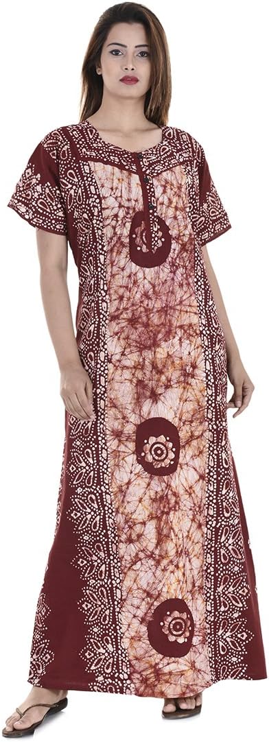 APRATIM Women Cotton Nighty, Gown, Sleepwear, Nightwear, Maxi - Soft and Stylish Multicolour