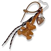 Sonix Teddybear Tech Keychain Accessory - Cute Aesthetic Bag Charm Key Chain for Purses, Handbags - Brown Bear