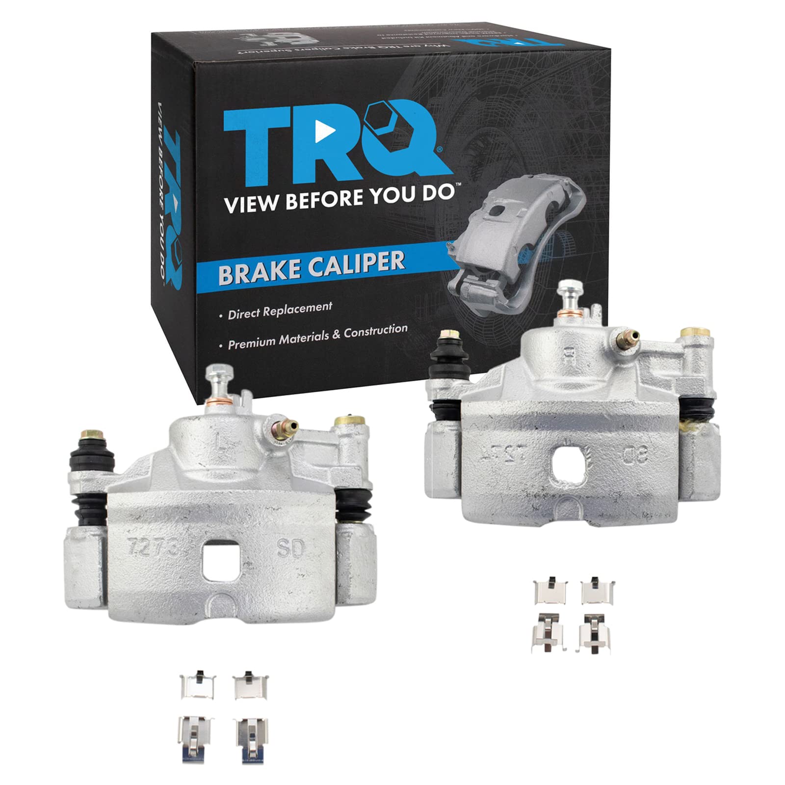 TRQ Front Brake Caliper Set Compatible with 1990-2000 Honda Civic 1993-1997 Civic del Sol 1990-1991 CRX Image