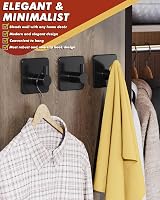 Auxmir 5 Pack Self Adhesive Hooks 10kg Stainless Steel No Drill view 5