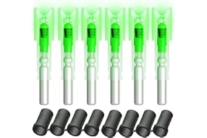 Linpeng 6PCS Crossbow Lighted Nocks for Bolts with .285”/.297”/.300”/.305” Bushings with ON/Off Switch LED Arrow Nocks
