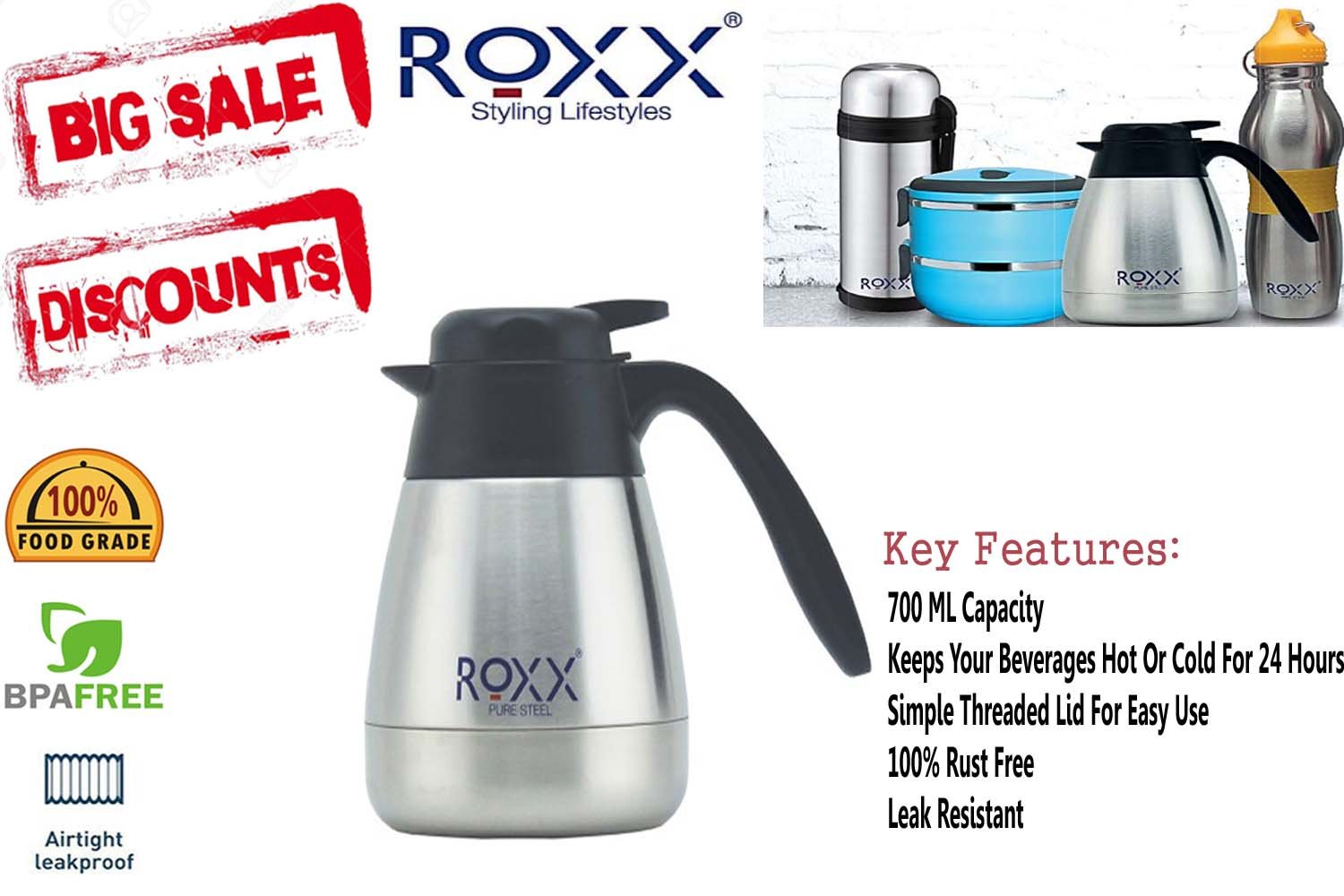 roxx thermosteel flask