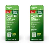 Amazon Basic Care Tussin DM MAX, Maximum Strength Cough and Chest Congestion Medicine, Non-Drowsy, Alcohol Free, Expectorant, Raspberry Menthol Flavor, 8 fl oz (Pack of 2)