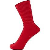 ZAKIRA Finest Combed Cotton Terry Lined Athletic Sports Crew Socks for Men, Women
