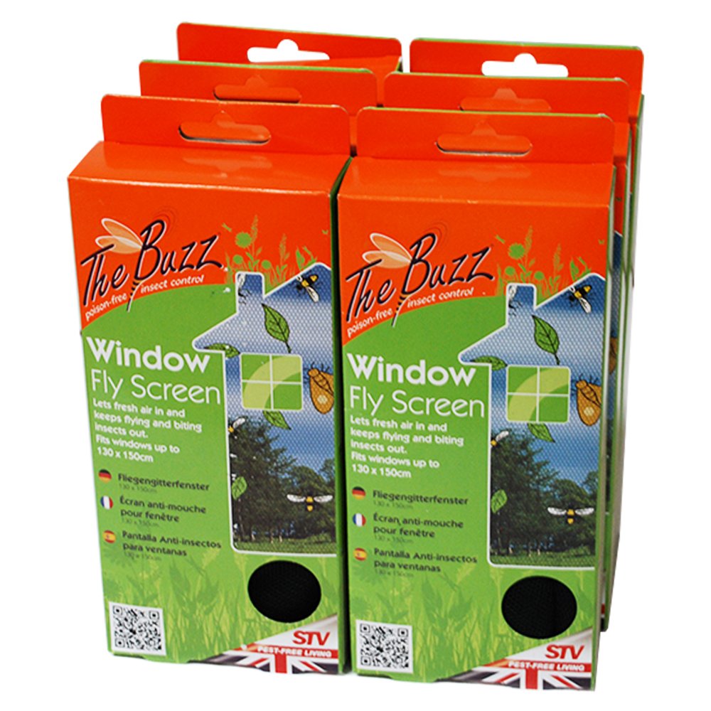 The Buzz STV229M Fly Screen, Black