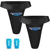 Janmercy 2 Pcs Vasectomy Underwear Jockstrap with 2 Custom Fit Ice Pack, Support Snug Briefs Vasectomy Gift for Men Testicular Support and Pain Relief, Black