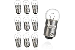 Acyoyava 10 Pcs 6V 3W 6 Volt 3 Watt Motorcycle Speedo Speedometer Light Bulb | for Honda CT70 90 110 125 CA95 MR175 250 MT 70 75 90 110 125 175 250 | Bulb model：BA9s Miniature Bayonet