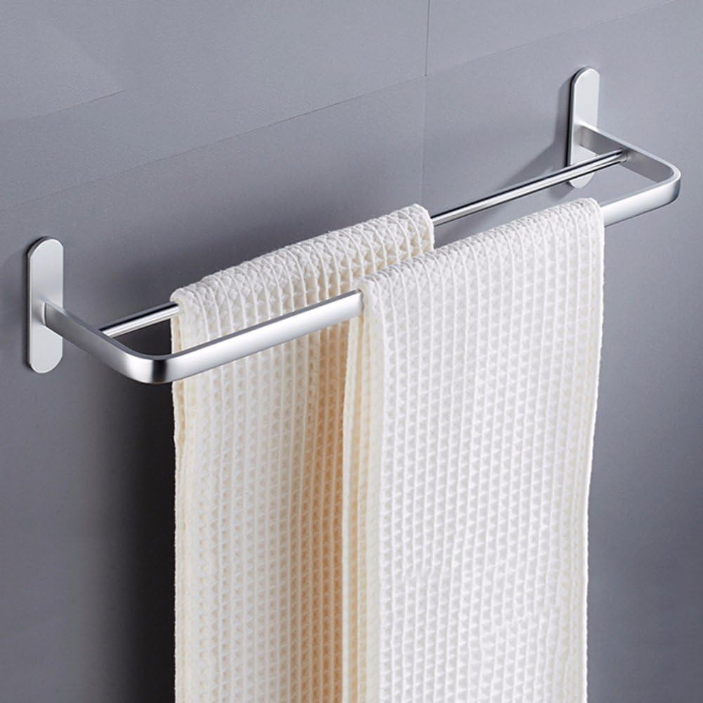 Amazon Com Mbyw Modern High Load Bearing Towel Rack Bathroom Towel Rail Storage Shelf Free Punching Space Aluminum Towel Double Pole Bathroom Toilet Hanging Rod Cool Wash Face Towel Rack Bathroom Shelf 40cm Home
