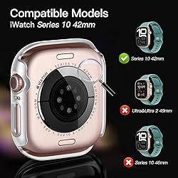 Adorve 3 Pack Tempered Glass Case for Apple Watch