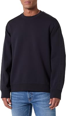 Sweatshirt à Manches Longues et col Rond pour Homme, Bleu, M, Bleu foncé, M