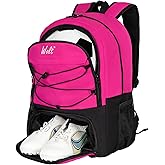 WOLT Soccer Backpack Soccer Bag with Ball Holder & Shoes Compartment, Sport Equipment Bags For Football, Basketball, Volleyball, Gym