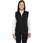 North End Journey Womens Black Sleeveless Fleece Jacket Vest  BLACK 703  Medium