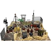 General Jim's Battle Scene Military Base Building Blocks Fort Set - 399 Pieces Historical Building Block Model Set | Includes Vehicles, Forts and Soldiers