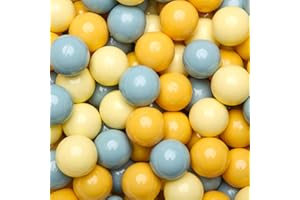 GOGOSO Ball Pit Balls for Toddler, Baby Plastic Playballs Kids Soft Pastel Pelotas Non-Toxic BPA-Free,Cream Yellow+Blue,100 Balls