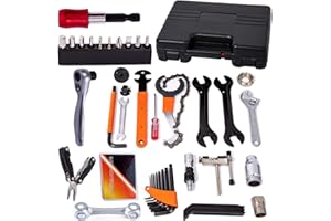 YBEKI Bike Repair Tool Kit - Bicycle Tool Kit Set With Reversible Drive Ratchet tool, Chain Tool Bike Tire Tool Pedal wrench, etc. 6 months warranty
