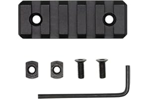 HooGou 5 Slots Picatinny Weaver Rail Section Aluminum for M-LOK/MLOK Handguards Compatible Systems Mount (1 Pack)