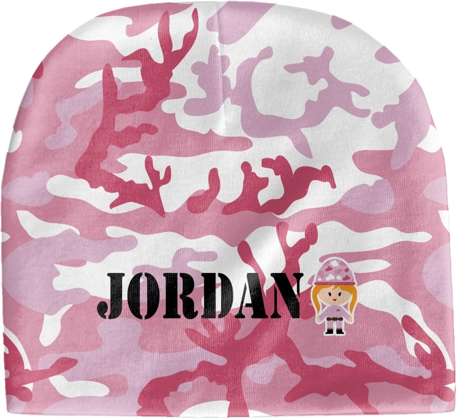 pink camo baby hat