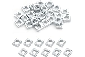 Qjaiune 25Pcs M6 Slide in T Nut 2020 Aluminum Extrusion T Nuts, M6 Sliding T Nuts Tee Slot Nuts for 3D Printer, CNC Router, 2020 Series Aluminum Extrusion Profile with Slot 6mm