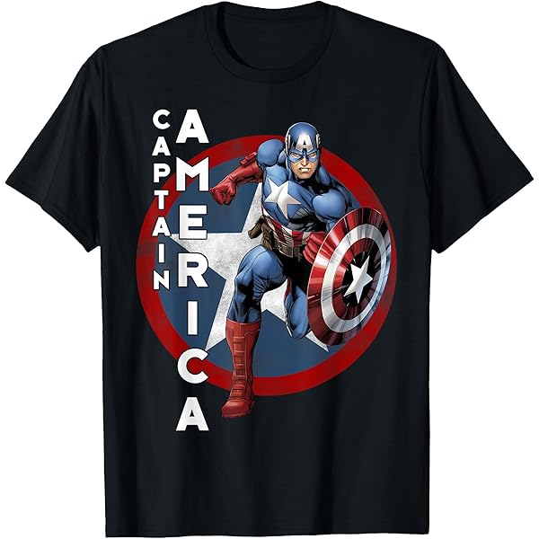 Marvel T-Shirt Donna Captain Marvel Con Tasca E Scudo - Nera, 100% Cotone, Vestibilità Standard, Regalo Ufficiale