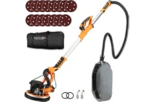 Drywall Sander, Electric Drywall Sander 1390W 8.5A Variable Speed 900-2600RPM Wall Sander, Vacuum Function, With LED Light, R