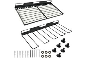 TMQZLN Resin Shelf Accessory Outdoor Sheds Storage, 16" x 8" x 2", for Suncast Select Outdoor Shed Models Black, 2-Pack