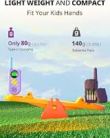 Inspireyes Kids Walkie Talkies 3-Pack Rechargeable Long Range 2-Way Radios view 4