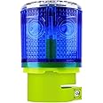 Aolyty Solar Strobe Warning Light 360 Degree Super Bright IP54 Waterproof for Construction Traffic Dock Marine Light Control Flashing (Blue)