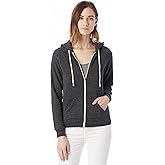 Alternative Women's Zip-Up Hoodie, Eco-Fleece Vintage Adrian Hooded Crewneck