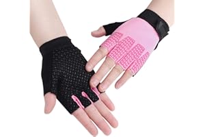 IPENNY Girls Boys Half Finger Cycling Gloves Sport Gym Gloves Racing Mitts Non-Slip Gel Short Finger Breathable Summer Gloves Mountain Road Bike Riding Bicycle Running Climbing Gloves