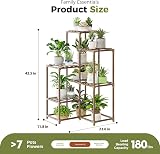 Bamworld Corner Plant Stand 4-Tier Indoor Outdoor Shelf Rack Bamboo Wood view 4