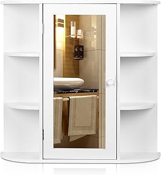 Amazon De Homfa Landhaus Spiegelschrank Hangeschrank