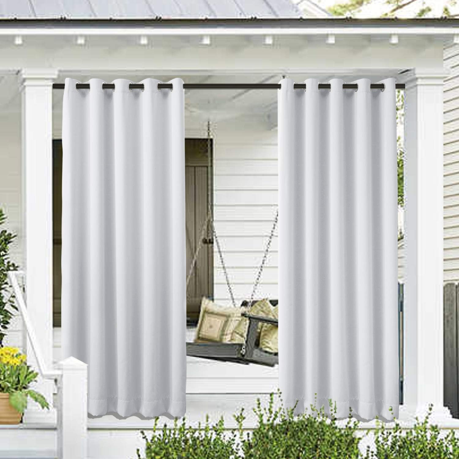 Amazon Com Cololeaf Outdoor Curtains For Patio Waterproof 108